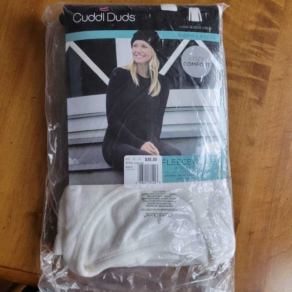 CUDDL DUDS FLEECEWEAR FLEECE TOP New NIP XL
